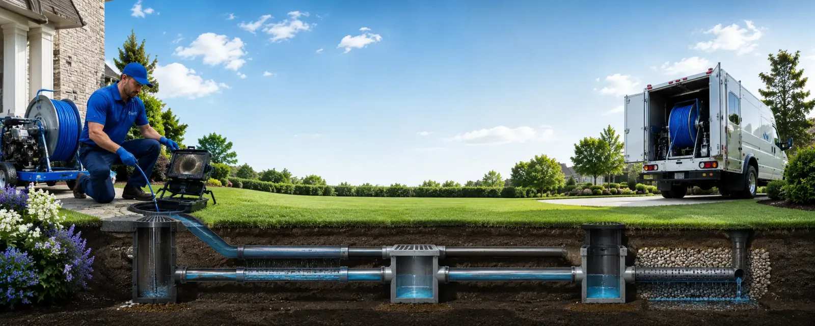 Outdoor drain cleaning information for New Hyde Park, NY